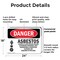 Signmission Asbestos Cancer And Lung Disease Hazard Danger Sign, Plastic, 24in W x 18in L, 2PK OS-2PACK-DS-P-1824-L-1033 - alternate 2